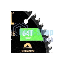 Пильный диск по алюминию Denzel ф185 х 20 мм, 64 зубьев 733757