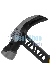 Молоток-гвоздодер Denzel 450 г, цельнокованый, боек с магнитом, двухкомп. обрезин. рук-ка