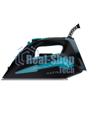 Утюг Maxvi SI2202 черный/бирюзовый, 2200 Вт, 30 г/мин,	110 г/мин, 400 мл