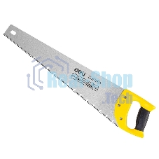 Ножовка по дереву Deli DL6850A 500мм, сталь 65Mn, шлифовка зубцов с 3-х сторон, рукоять из двухкомпонентного противоударного пластика