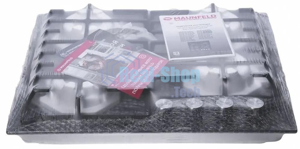 Газовая варочная панель Maunfeld EGHG.64.63CB/G, 4 конфорки, закаленное стекло, черный