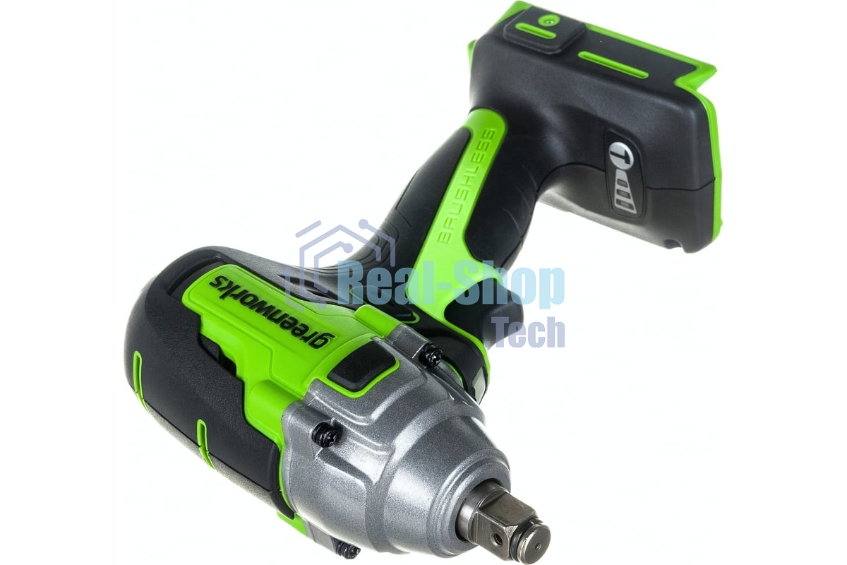 Гайковерт ударный аккумуляторный GreenWorks GD24IW400 24В, без АКБ и ЗУ (3802907)