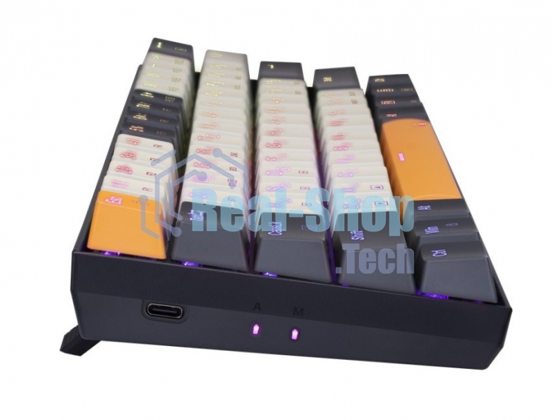 Клавиатура беспроводная Redragon Caraxes Pro, USB, Bluetooth/Радиоканал, черный