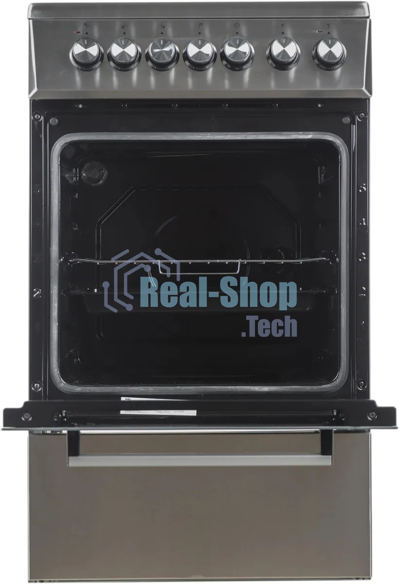 Плита электрическая Beko FSS57100GX серебристый, конфорок 4 шт, духовка 60 л, 50 см x 85 см x 60 см