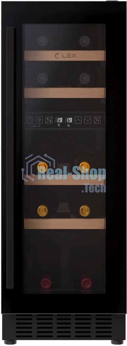 Винный шкаф LEX LWD3017BL dual zone 1-нокамерн. черный