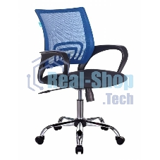 Кресло компьютерное Бюрократ CH-695N/SL/BL/TW-11 спинка сетка синий TW-05, сиденье черный TW-11, крестовина хром