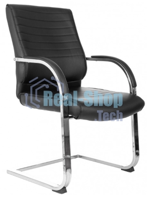 Кресло компьютерное Бюрократ T-8010-LOW-V/BLACK черный, искусственная кожа