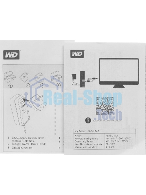 Внешний HDD Western Digital My Book WDBBGB0220HBK, 22TB, USB 3.2 Gen 1 Type-A, 5400 rpm, черный
