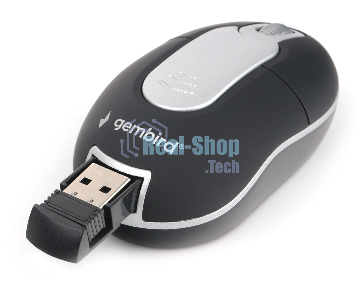 Мышь беспроводная Gembird MUSW-600 черный, 1200 dpi, радиоканал, USB, кнопки - 3