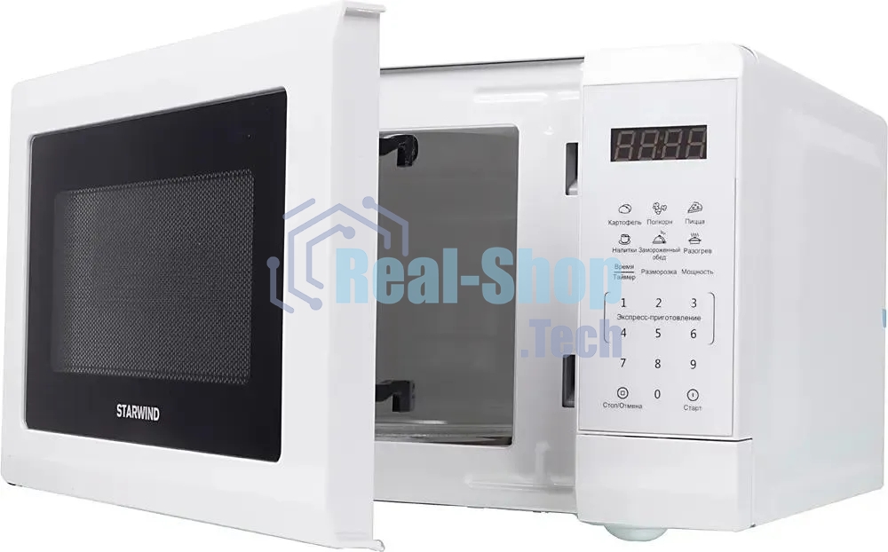 Микроволновая печь Starwind SMW4220 белый, 20 л, 700 Вт, переключатели - мембранные кнопки