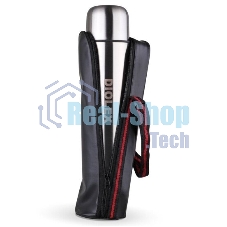 Термос Diolex DX-1000-B 1000 мл, с узкимгорлом, в чехле, нержавеющая сталь