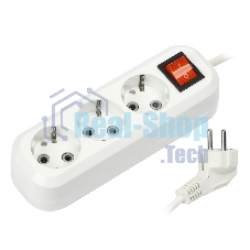 Удлинитель Smartbuy (SBE-16-3-07-ZS) 3 гнз х 7,0 м (16А/3.5 кВт, ПВС 3х1.0)