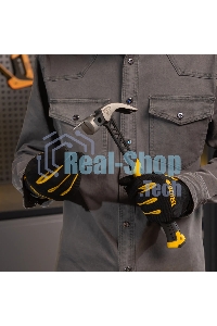 Молоток-гвоздодер Denzel 450 г, цельнокованый, боек с магнитом, двухкомп. обрезин. рук-ка