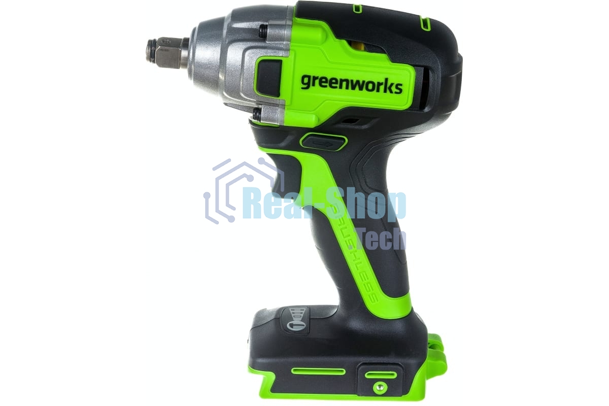 Гайковерт ударный аккумуляторный GreenWorks GD24IW400 24В, без АКБ и ЗУ (3802907)