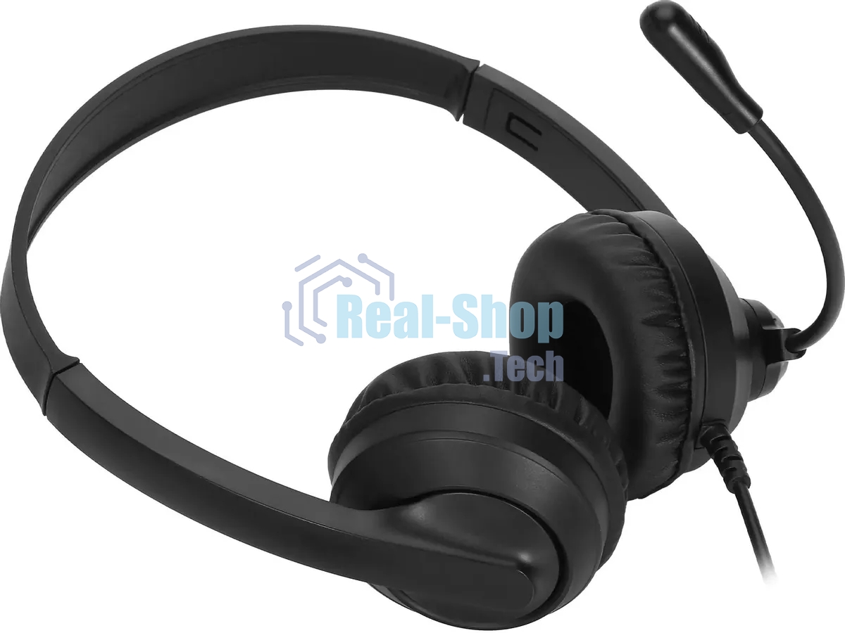 Гарнитура Oklick HS-M500 чёрный, проводная, USB