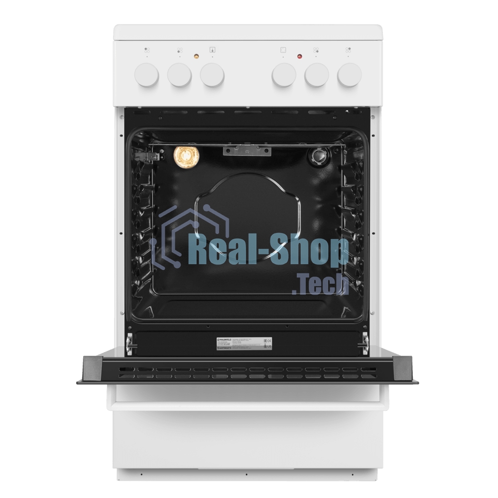 Плита электрическая Maunfeld MEC55CW07 белый, конфорок 4 шт, духовка 60 л, 50 см x 85 см x 60 см