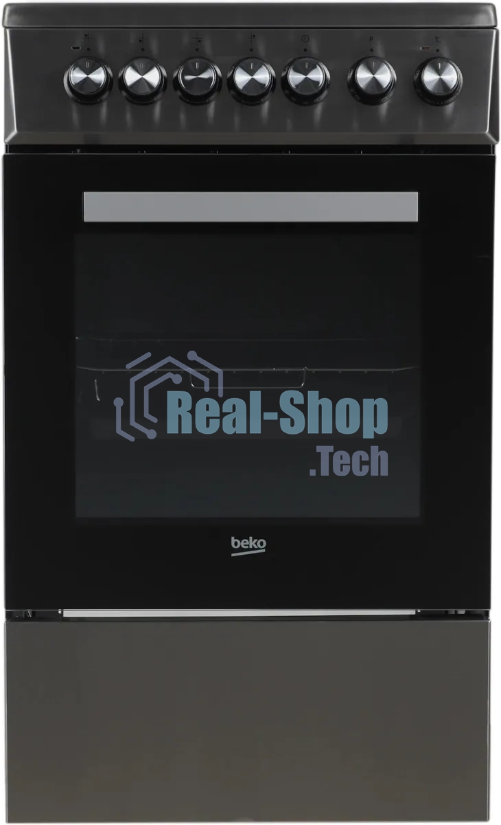 Плита электрическая Beko FSS57100GX серебристый, конфорок 4 шт, духовка 60 л, 50 см x 85 см x 60 см