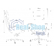 Кресло руководителя Cactus CS-LBK-AMSTERDAM кожа, крестов. алюминий