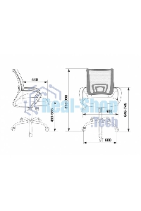 Кресло компьютерное Бюрократ CH-695N/SL/BL/TW-11 спинка сетка синий TW-05, сиденье черный TW-11, крестовина хром