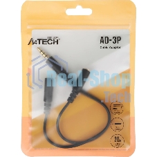 Адаптер аудио A4Tech AD-3P 2xJack 3.5 (f)/Jack 3.5 (m) 0.2м. черный