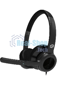 Гарнитура проводная с микрофоном Оклик HS-L800 черный накладные оголовье (1978719)