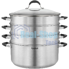 Кастрюля-пароварка Rondell RDS-1815, 30.4 л, 32 см, с крышкой, сталь