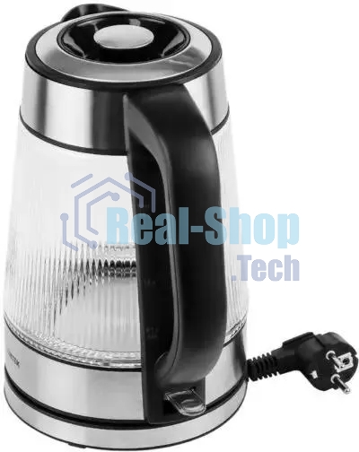 Чайник электрический Centek CT-0013 стекло, 2200 Вт, 1.8 л, серебристый