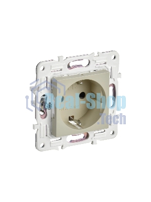 Розетка IEK SKANDY SK-R05B (SK-R11-16-K10) с заземлением, без защитных шторок 16А, бежевый
