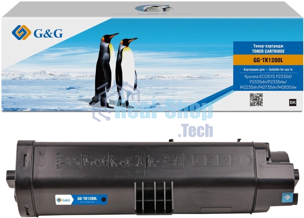 Картридж лазерный G&G, аналог Kyocera TK-1200 11k с чипом