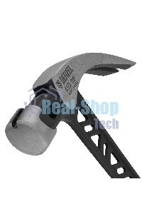 Молоток-гвоздодер Denzel 450 г, цельнокованый, боек с магнитом, двухкомп. обрезин. рук-ка