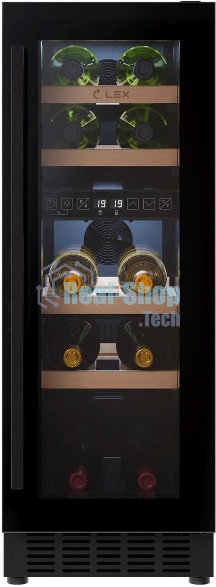 Винный шкаф LEX LWD3017BL dual zone 1-нокамерн. черный