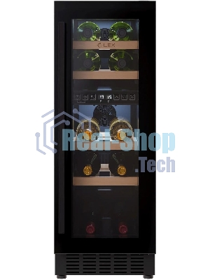 Винный шкаф LEX LWD3017BL dual zone 1-нокамерн. черный