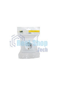 Розетка 1-м СП Вега РСш10-3-ВБ с заземл. контактом и защ. штор 16А бел. ИЭК ERV14-K01-16-DM