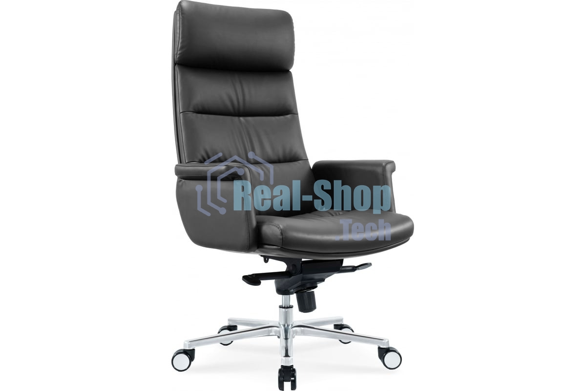 Кресло руководителя Cactus CS-LBK-AMSTERDAM кожа, крестов. алюминий