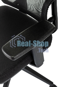Кресло руководителя Бюрократ MC-711N-H черный, сетка/ткань, с подголов. крестов. пластик