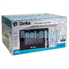 Микроволновая печь Delta DL-86L20 белый, 20 л, 700 Вт, переключатели - поворотный механизм