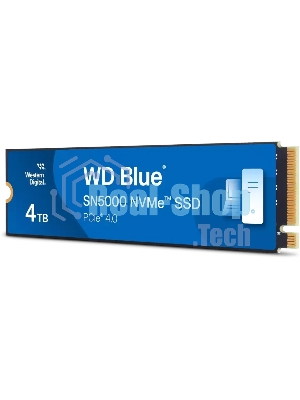 Накопитель SSD 4Tb WD Blue, NVMe, M.2 2280, PCI-E 4x4 R/W - 5500/5000 Mb/s