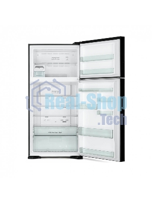 Холодильник Hitachi R-V660PUC7-1 BBK черный бриллиант двухкамерный инвертер 405/145л морозилка сверху