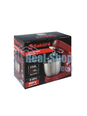 Миксер планетарный Sakura SA-6327R красный