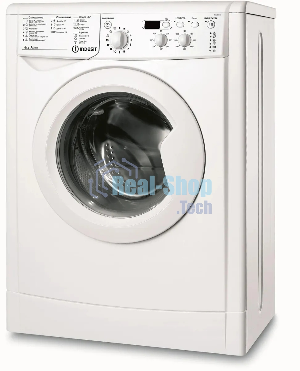 Стиральная машина Indesit IWUD 4105 белый, загрузка фронтальная 4 кг, 1000 об/мин., класс: А