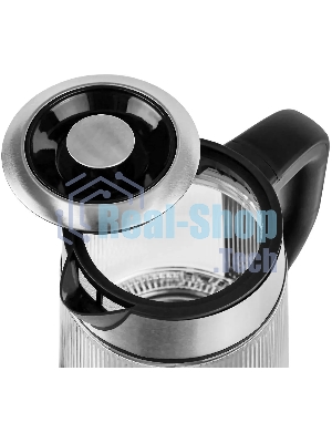 Чайник электрический Centek CT-0013 стекло, 2200 Вт, 1.8 л, серебристый