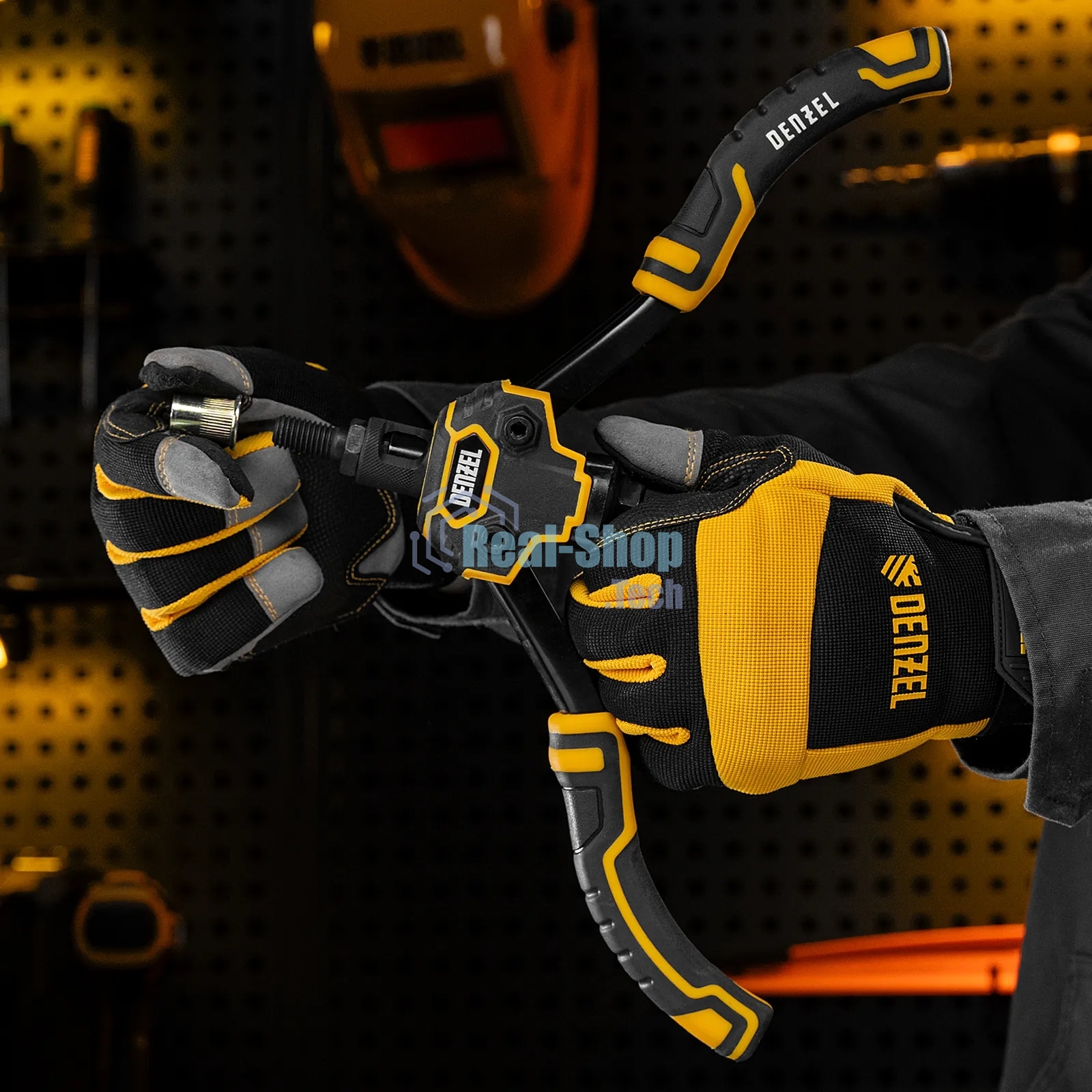 Заклепочник Denzel для резьбовых заклепок, двуручный, заклепки М3, М4, М5, М6, М8, М10, M12