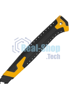 Молоток-гвоздодер Denzel 450 г, цельнокованый, боек с магнитом, двухкомп. обрезин. рук-ка