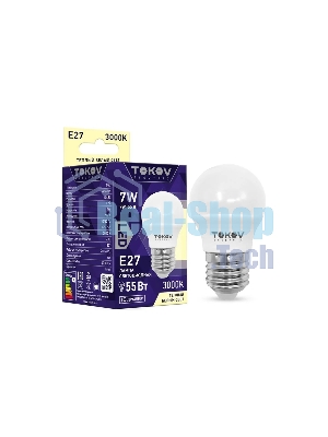 Лампа светодиодная TOKOV ELECTRIC 7Вт G45 3000К Е27 176-264В