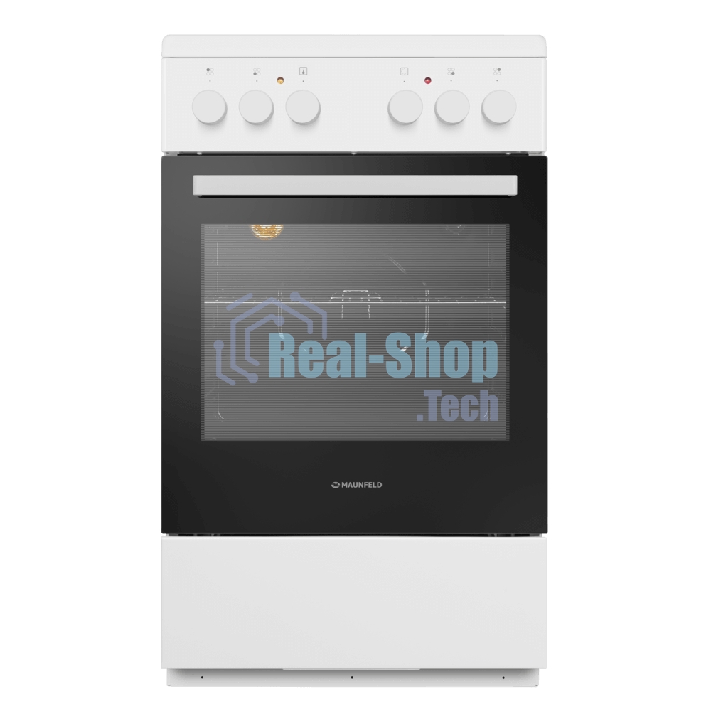Плита электрическая Maunfeld MEC55CW07 белый, конфорок 4 шт, духовка 60 л, 50 см x 85 см x 60 см