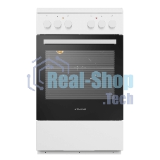 Плита электрическая Maunfeld MEC55CW07 белый, конфорок 4 шт, духовка 60 л, 50 см x 85 см x 60 см