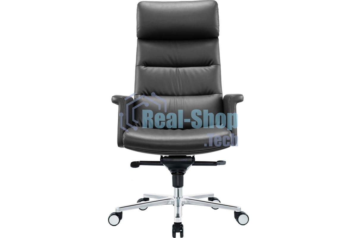 Кресло руководителя Cactus CS-LBK-AMSTERDAM кожа, крестов. алюминий