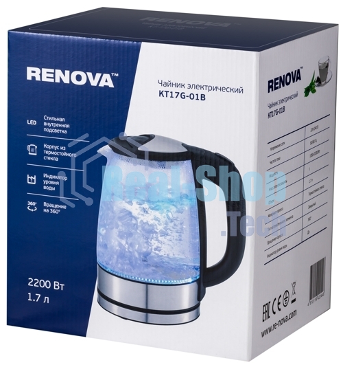 Чайник электрический Renova KT17G-01B 1,7 л