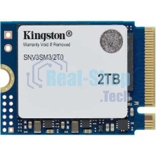 Накопитель SSD Kingston NV3, 2000Gb, M.2(22x30мм), NVMe, PCIe 4.0 x4, 3D TLC, R/W 6000/5000Mb/s, TbW 640, DWPD 0.2