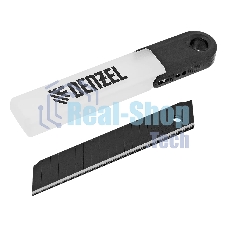 Лезвия Denzel 18 мм, сталь SK4 - 0,5 мм, супер острые, многосегментные, 5 шт.